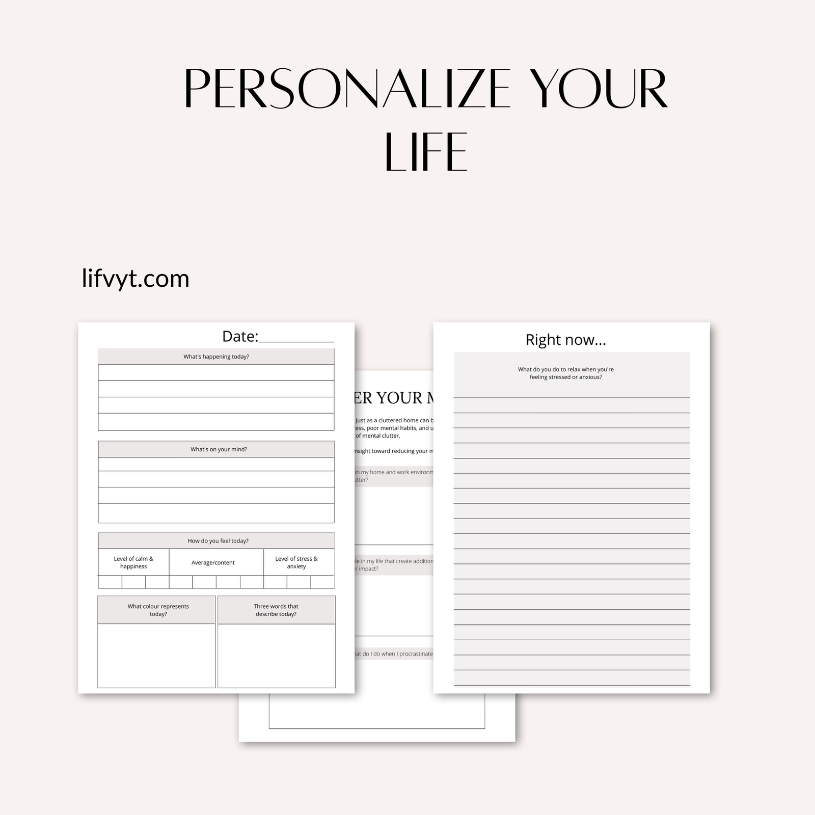 Calm your mind journal