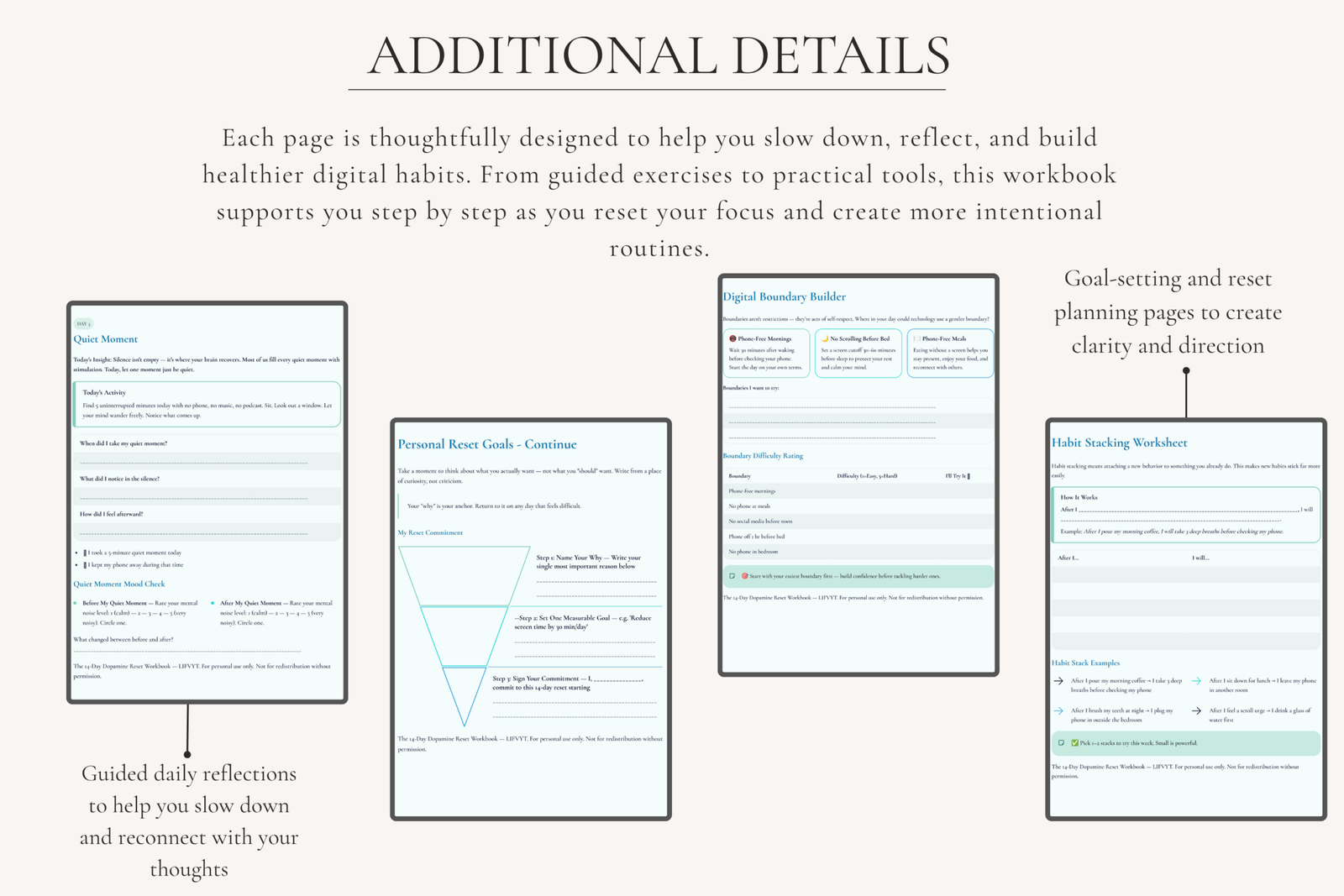 Holistic dopamine workbook for neuroregulation and ADD management featuring science-based wellness exercises for brain health.