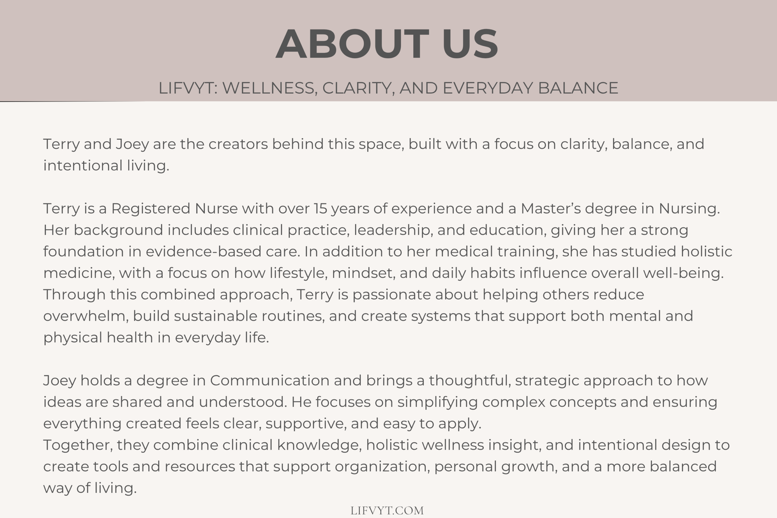 lifvyt creator, wellness, holistic care