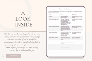 Guided life reset journal for mental clarity, burnout recovery, and holistic wellness planning to simplify your daily routine.