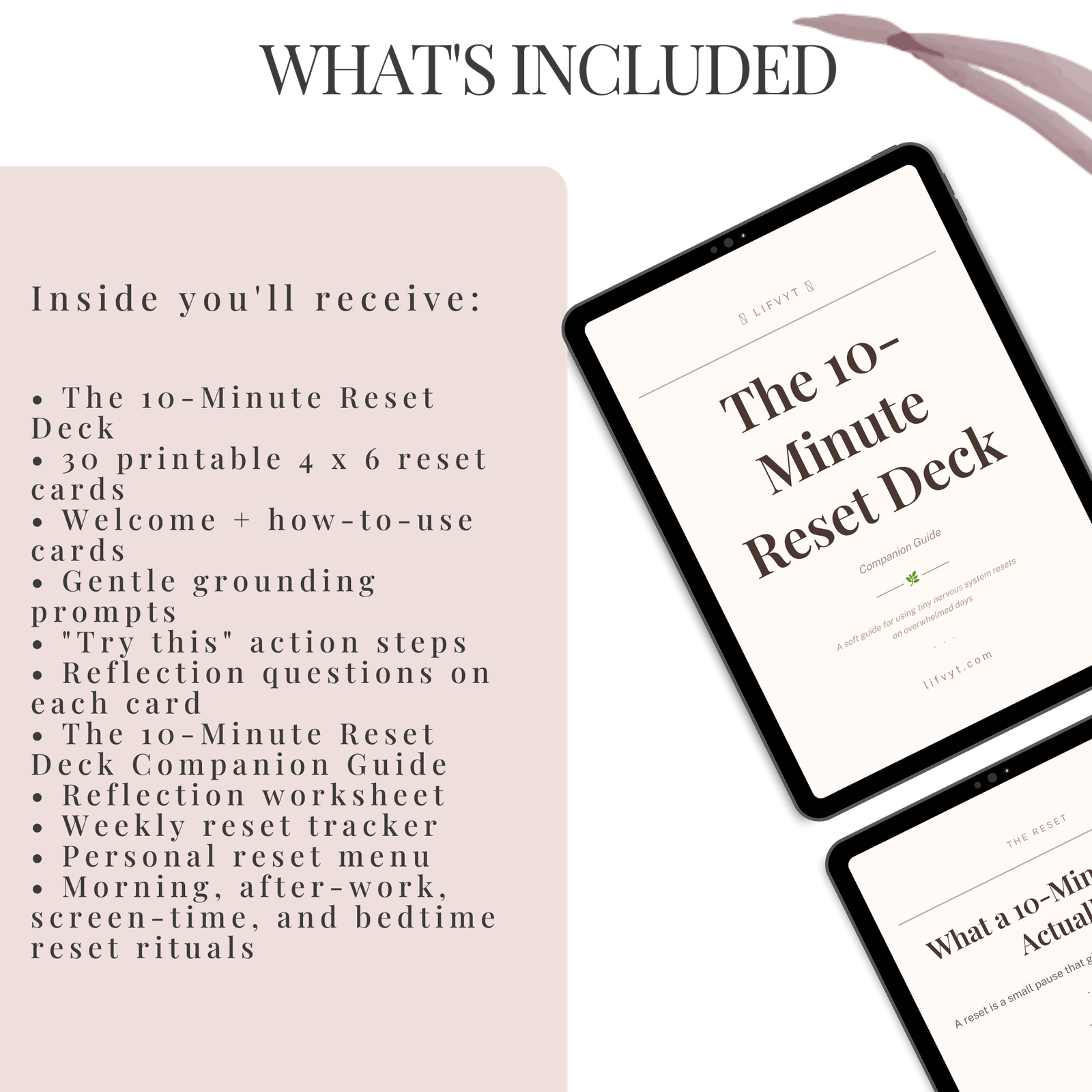 The 10-Minute Reset Bundle | Printable Nervous System Reset Cards - Image 7