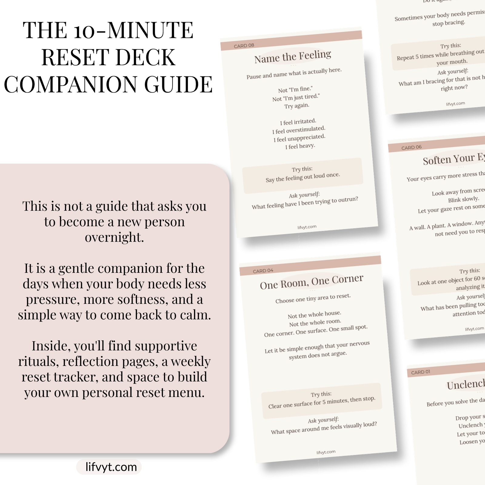 The 10-Minute Reset Bundle | Printable Nervous System Reset Cards - Image 4