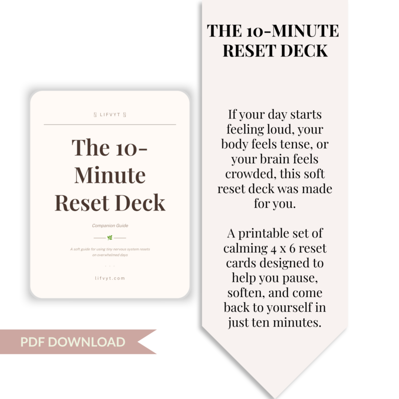 The 10-Minute Reset Bundle | Printable Nervous System Reset Cards