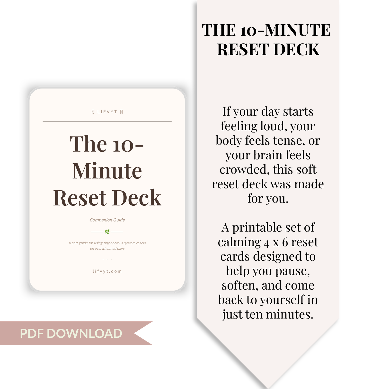 The 10-Minute Reset Bundle | Printable Nervous System Reset Cards