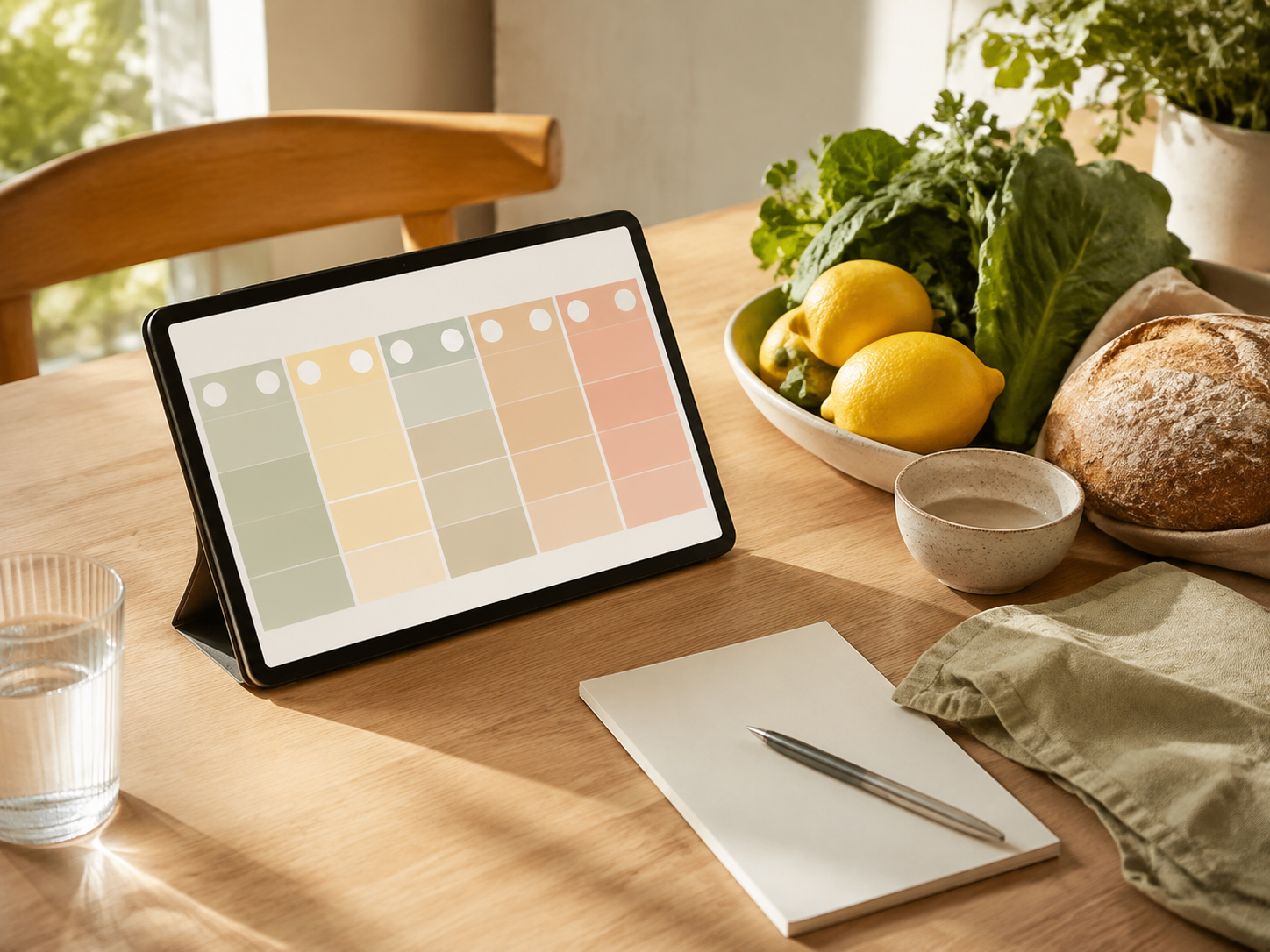 AI gently organizing mental clutter into simple manageable steps