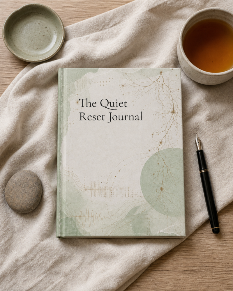 Quiet Reset Journal in sage green