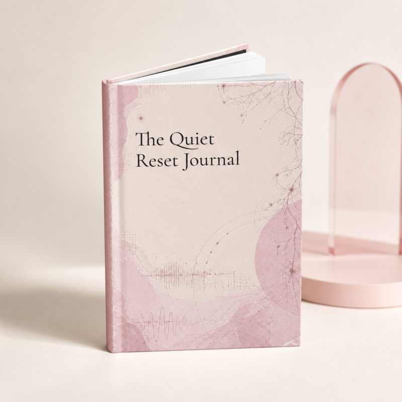Quiet Reset Journal in blush pink