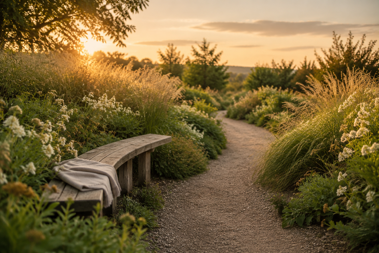 Peaceful grounding space for a nervous system reset after mental exhaustion