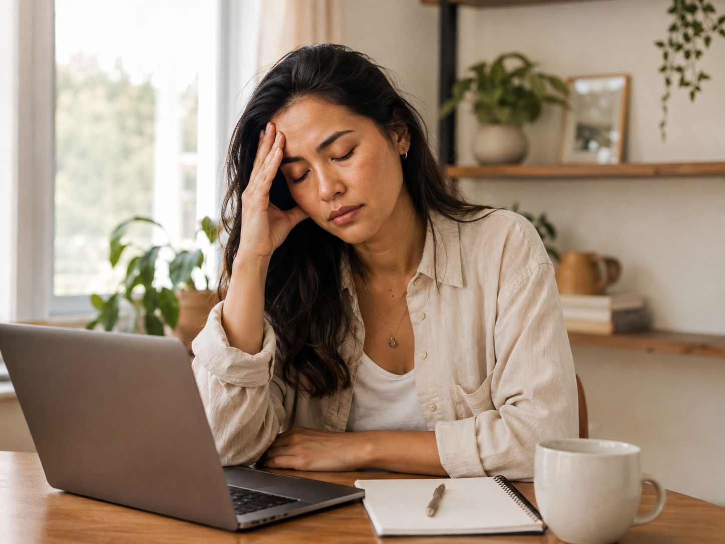 Black woman waking up exhausted in bed for decoding your fatigue and understanding when tiredness feels deeper than sleepiness