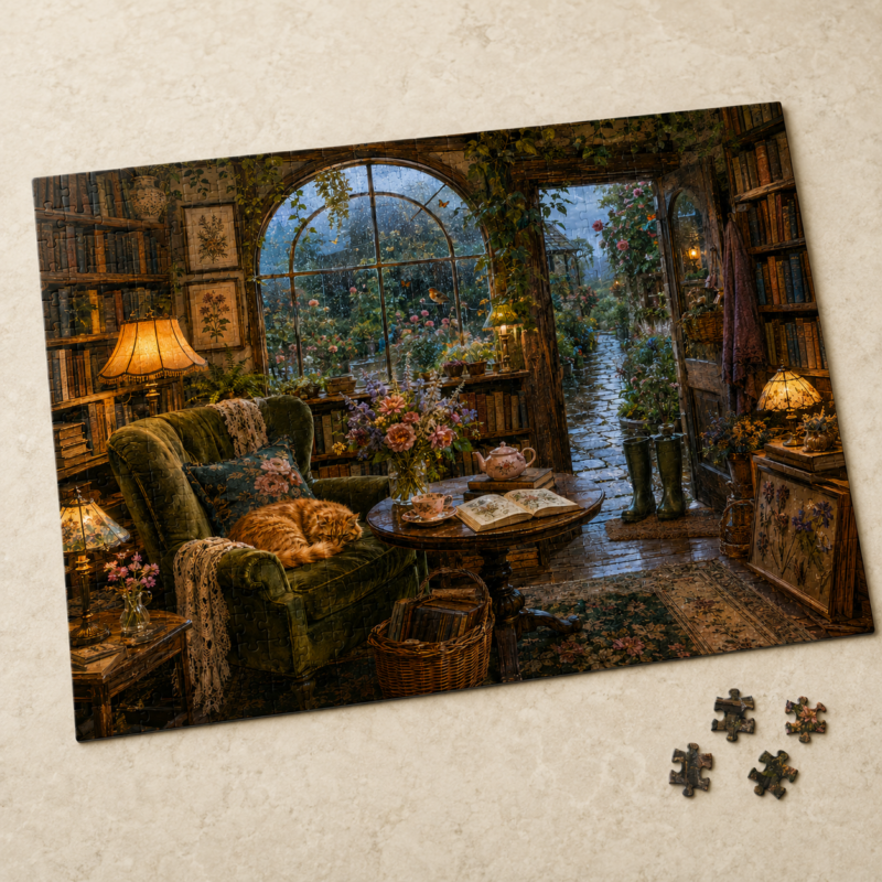 Rainy Bookshop Puzzle