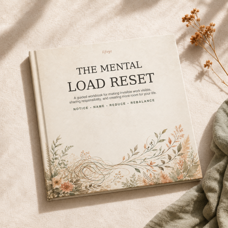 The Mental Load Reset Hardcover Workbook