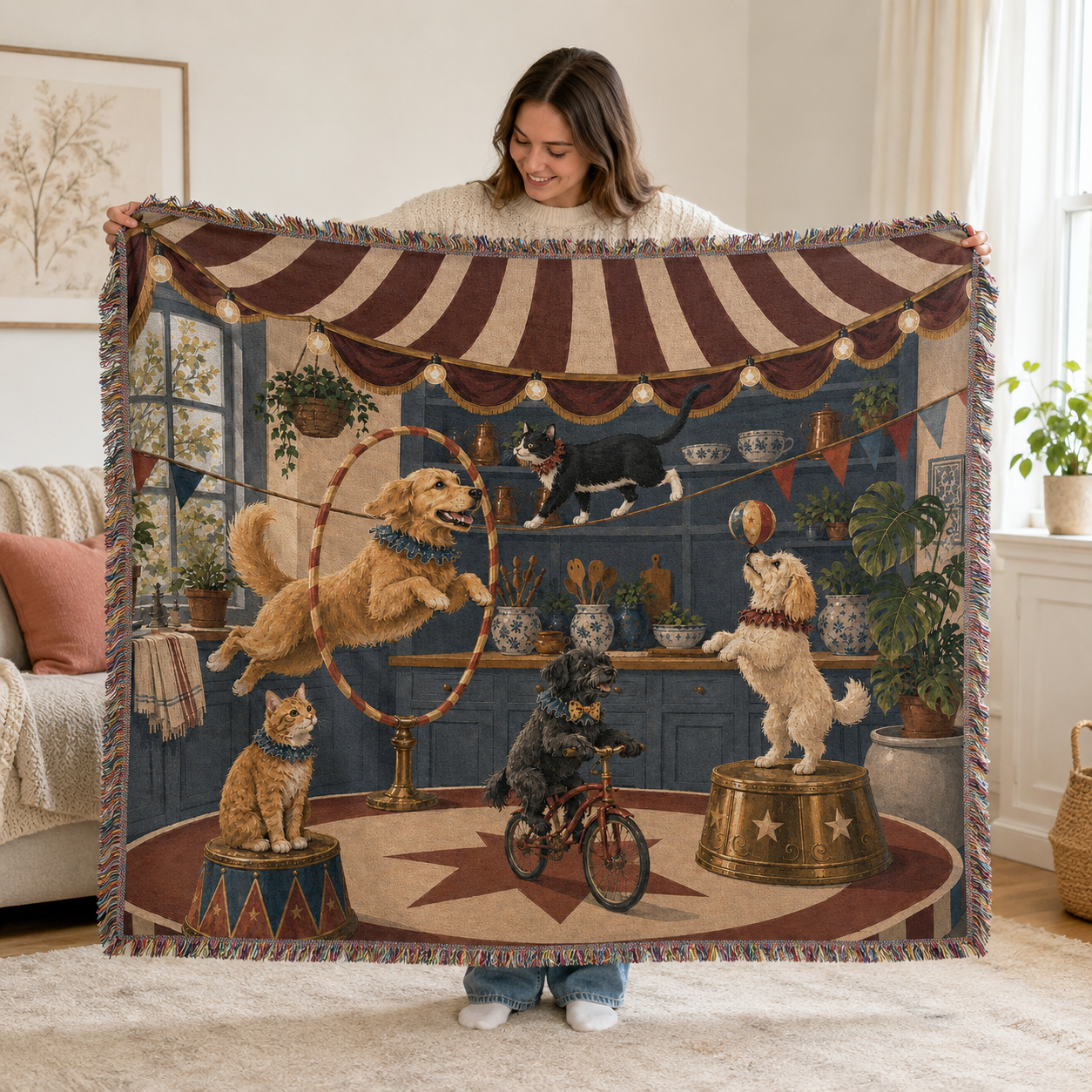 Kitchen Circus Woven Blanket