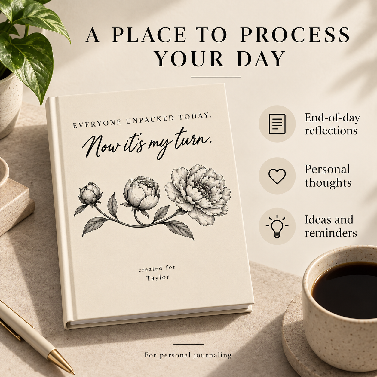 Personalized Therapist Journal — My Turn to Unpack - Image 3