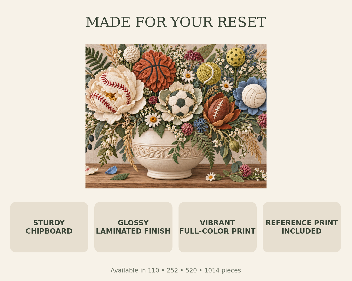 Floral Sports Bouquet Puzzle - Image 2