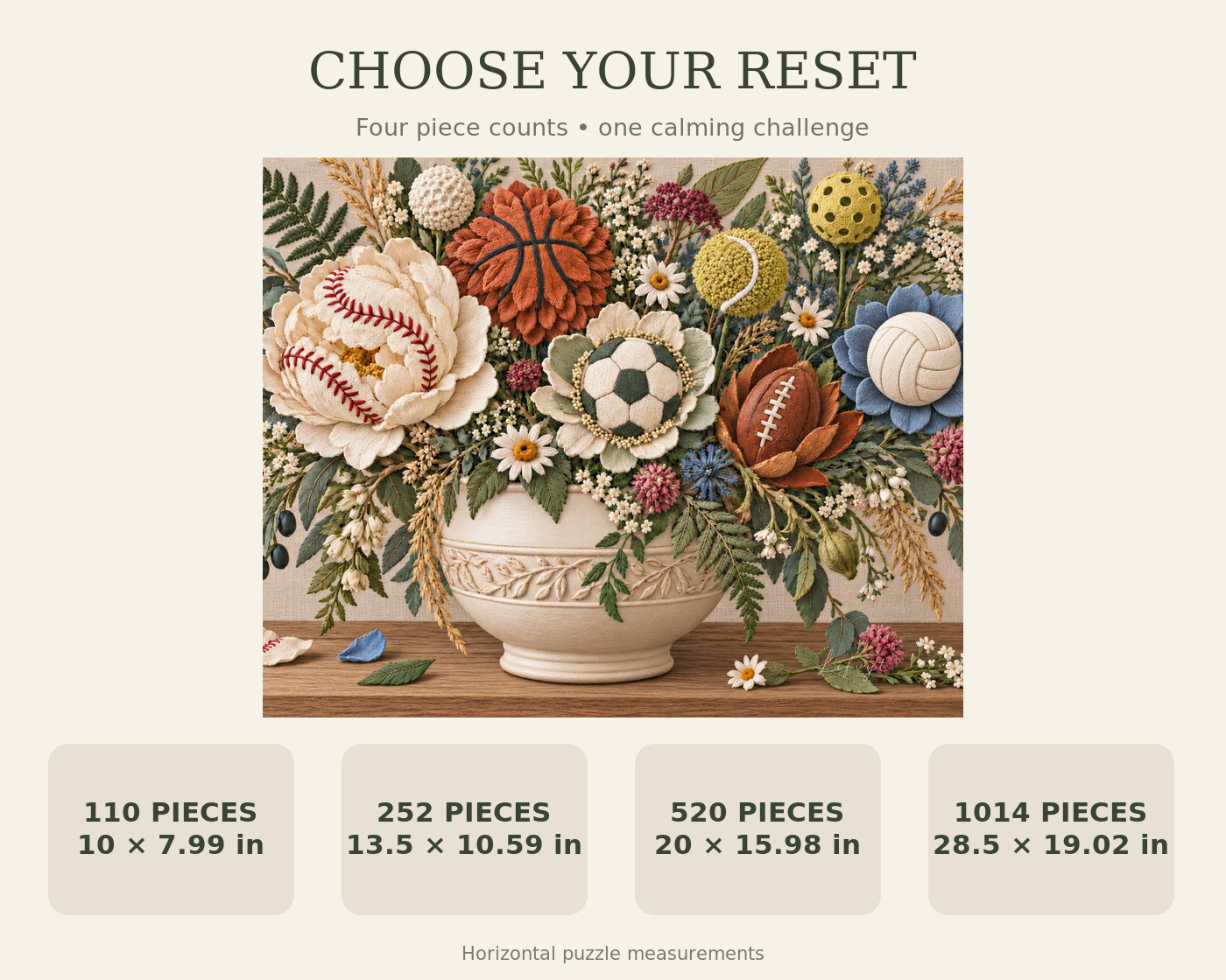 Floral Sports Bouquet Puzzle - Image 7
