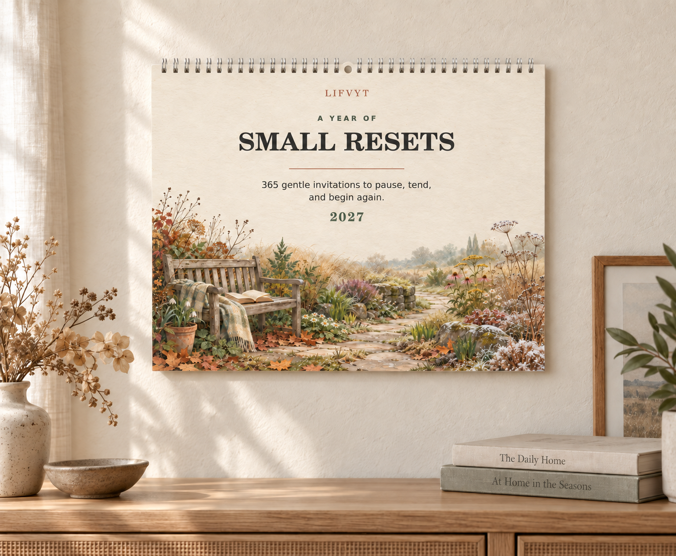 A Year of Small Resets — 2027 Wall Calendar