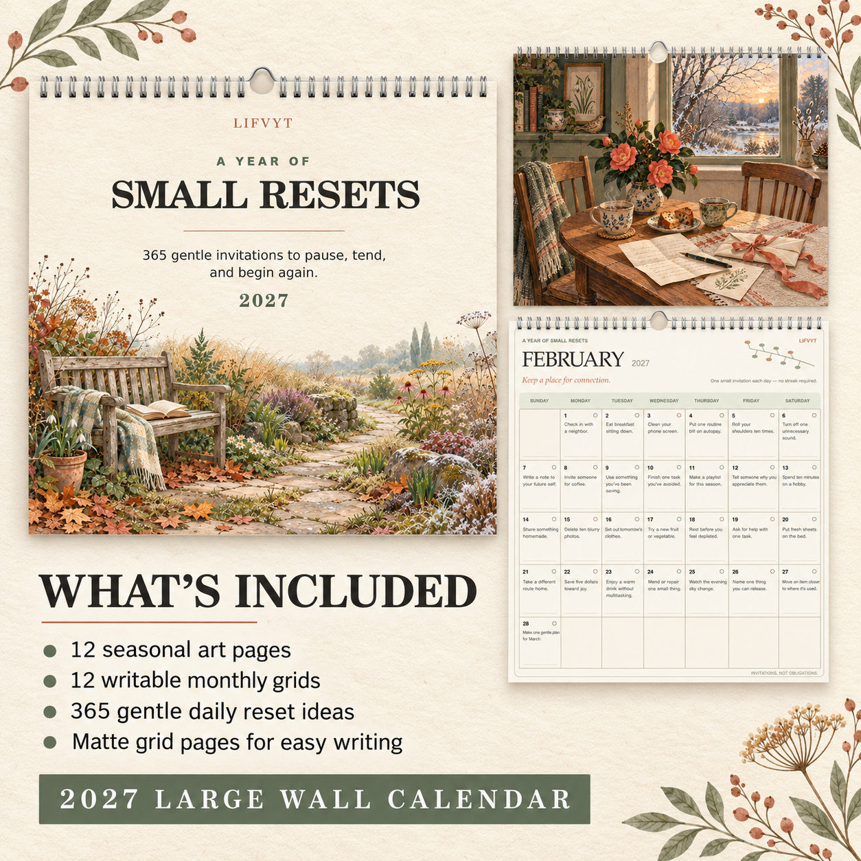 A Year of Small Resets — 2027 Wall Calendar - Image 3