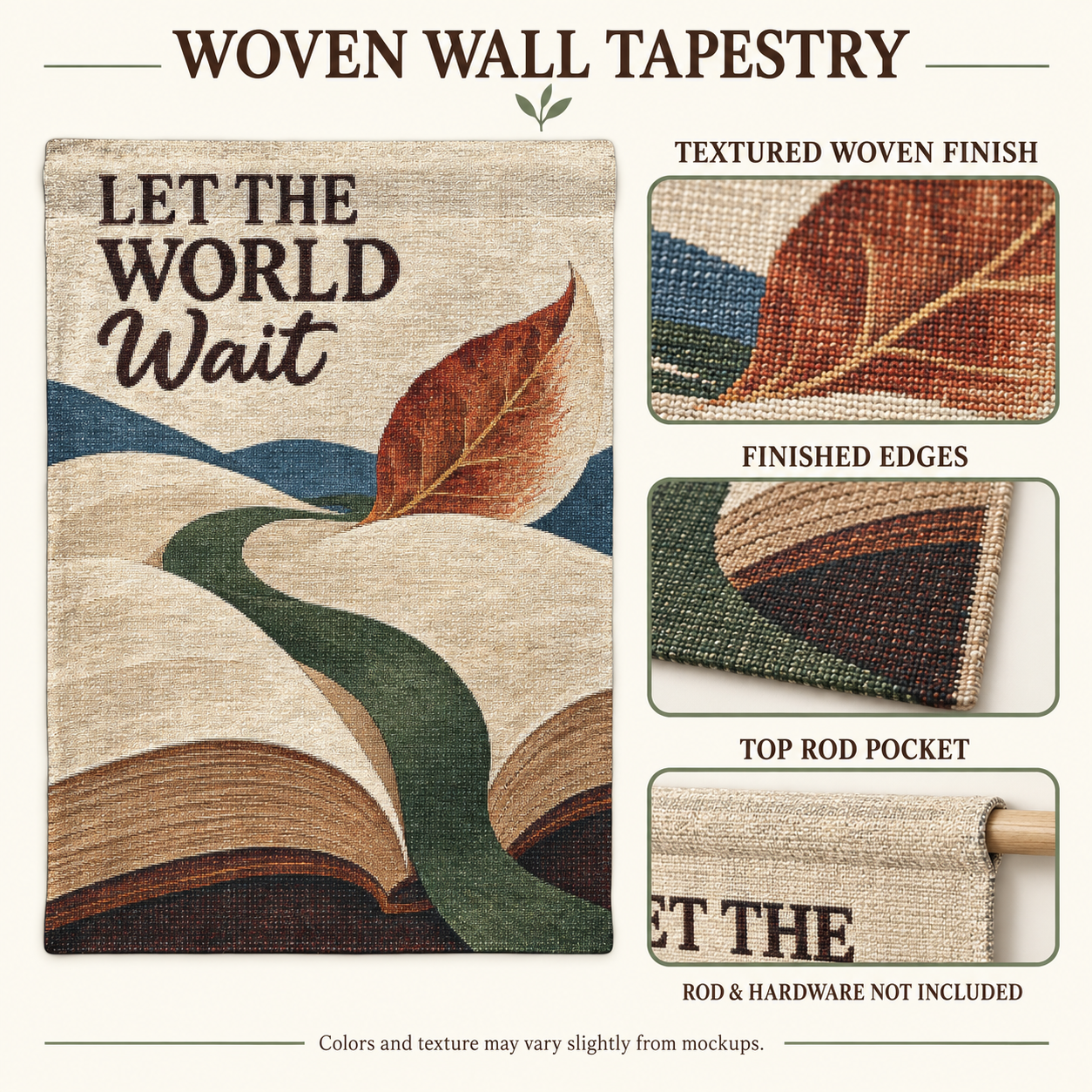 Let the World Wait Woven Tapestry - Image 6