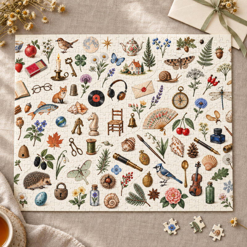 Tiny Curiosities Botanical Puzzle