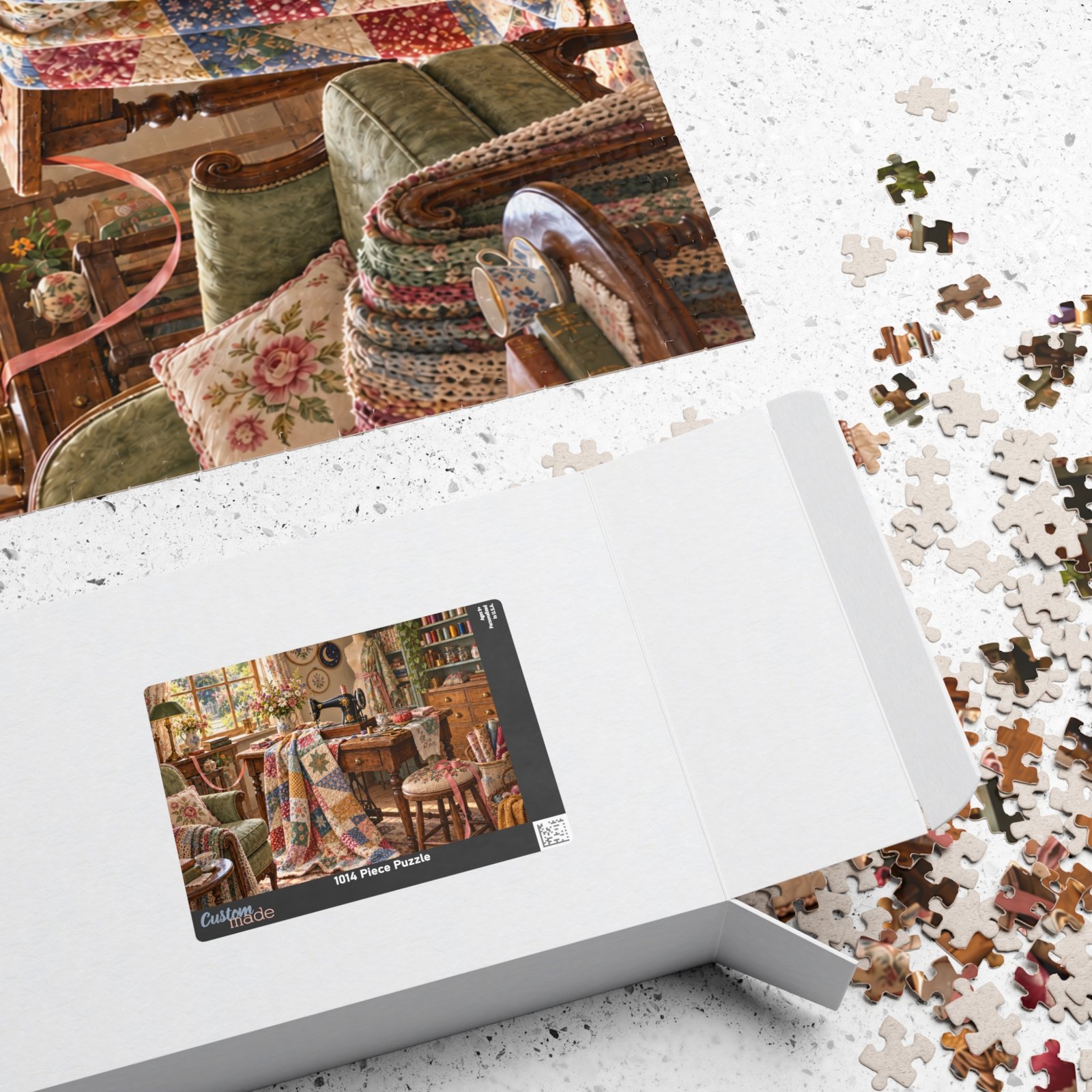 Cozy Sewing Room Jigsaw Puzzle 1014-piece option