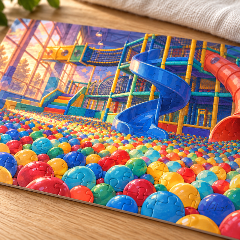 Ball pit after school daydream jigsaw puzzle colorful childhood nostalgia gift