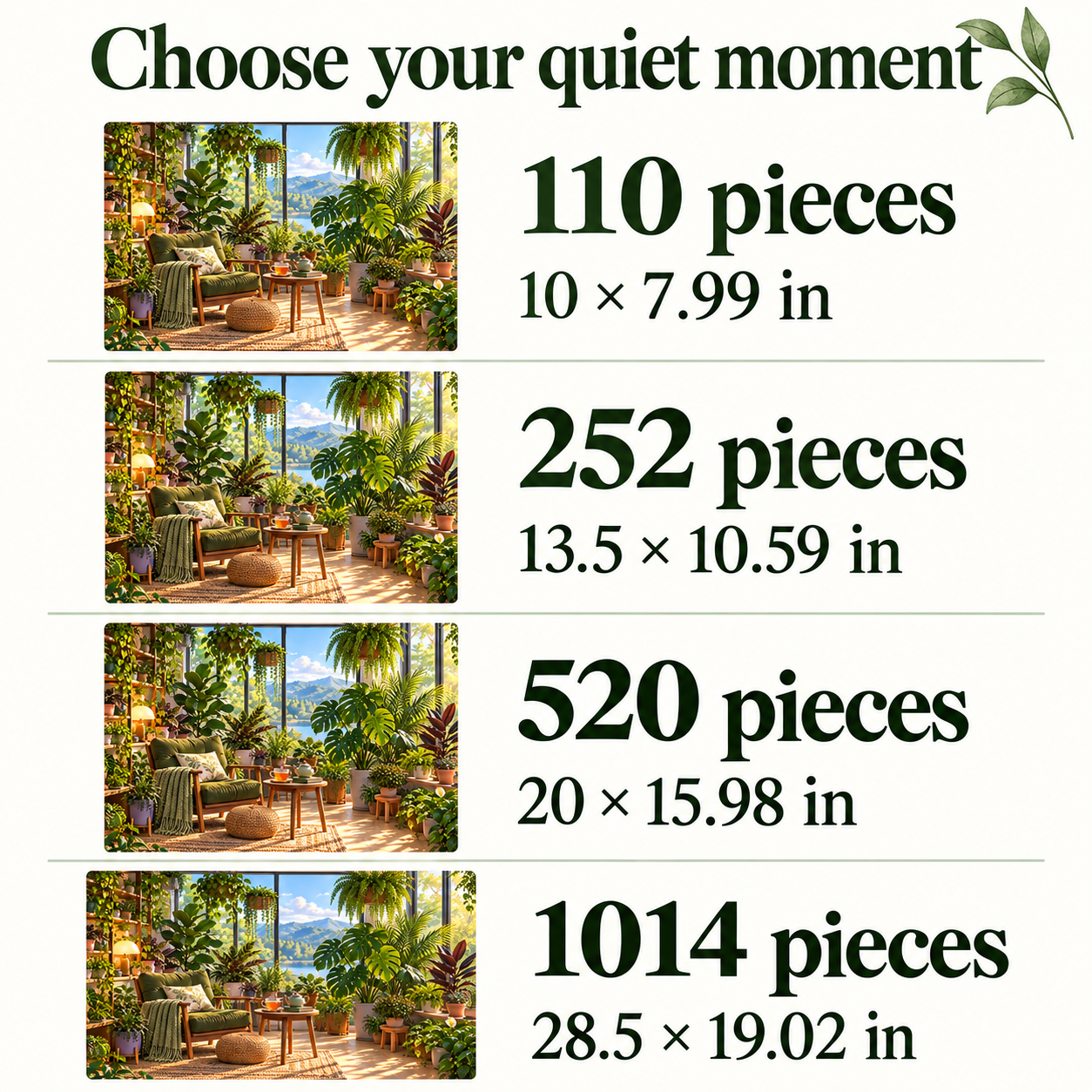 Plant lover puzzle cozy sunroom with houseplants and tea botanical jigsaw gift - Image 5